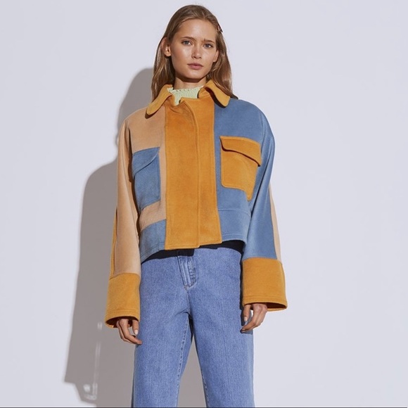 C/MEO Collective Jackets & Blazers - Color-blocked orange and blue new sky jacket